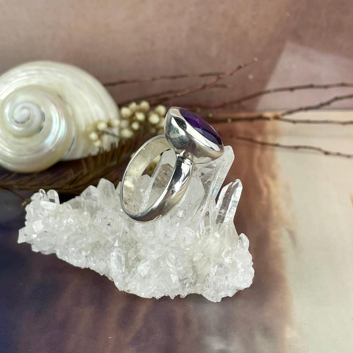 Small Size Amethyst Ring
