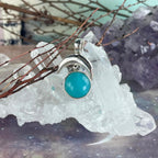 Amazonite Moon Pendant