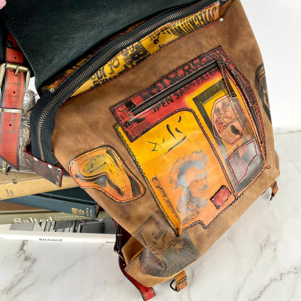 Artistic Leather Backpack