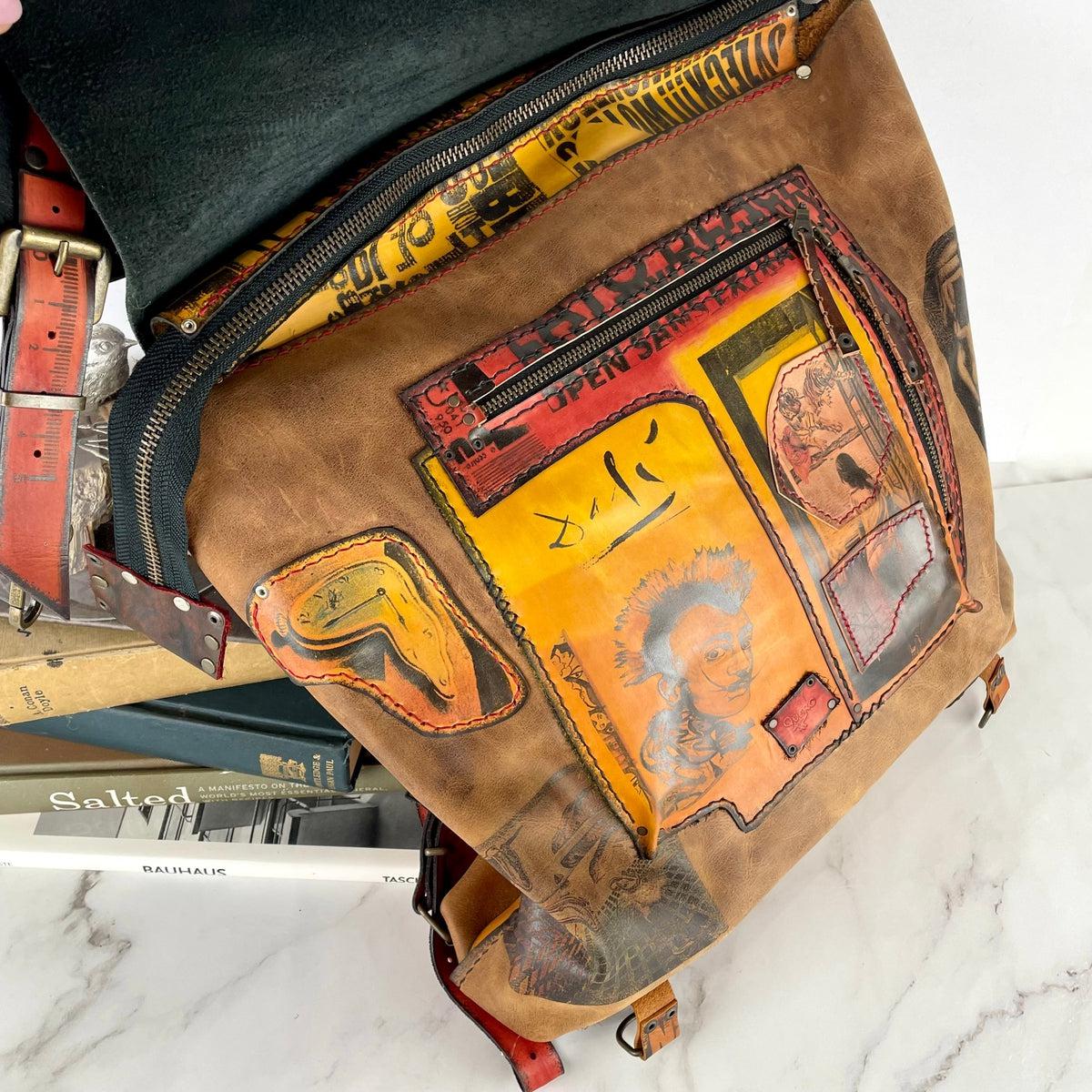 Artistic Leather Backpack