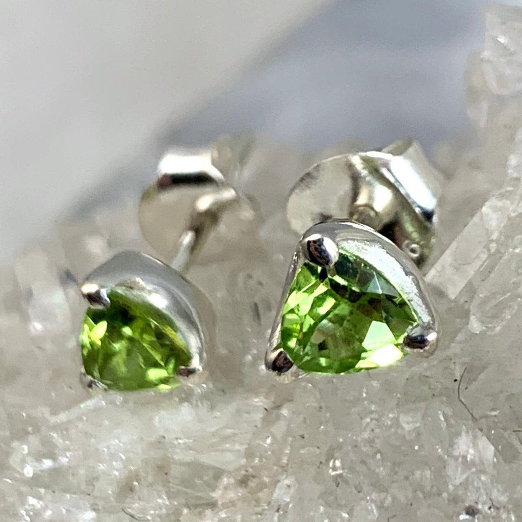 Peridot Trillion Studs