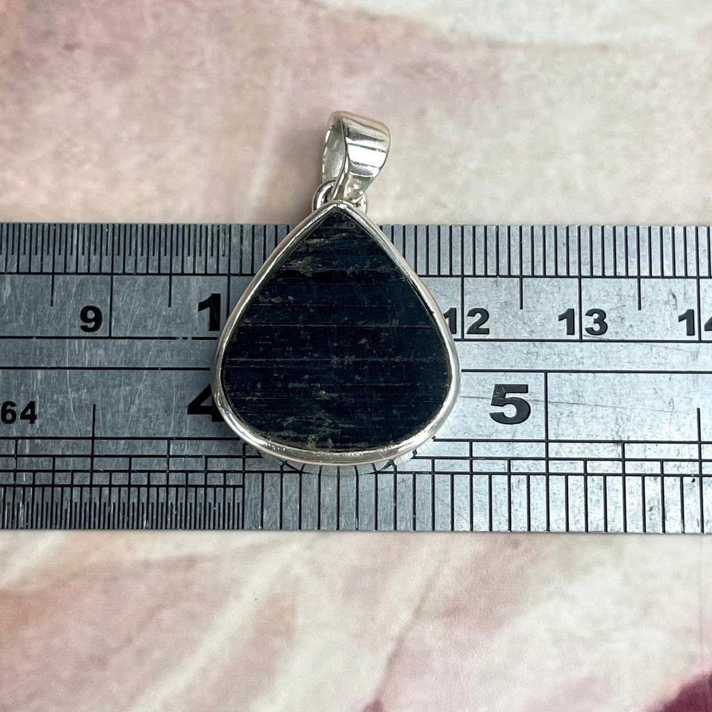 Unpolished Black Tourmaline Pendant