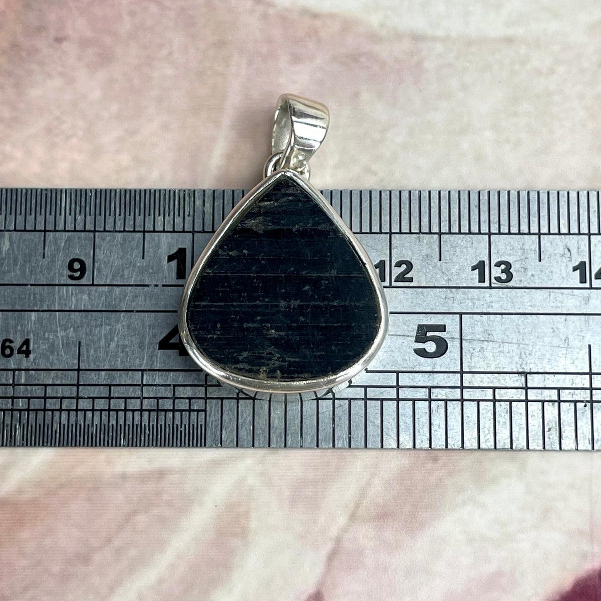 Unpolished Black Tourmaline Pendant