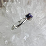 Purple Stone Silver Ring