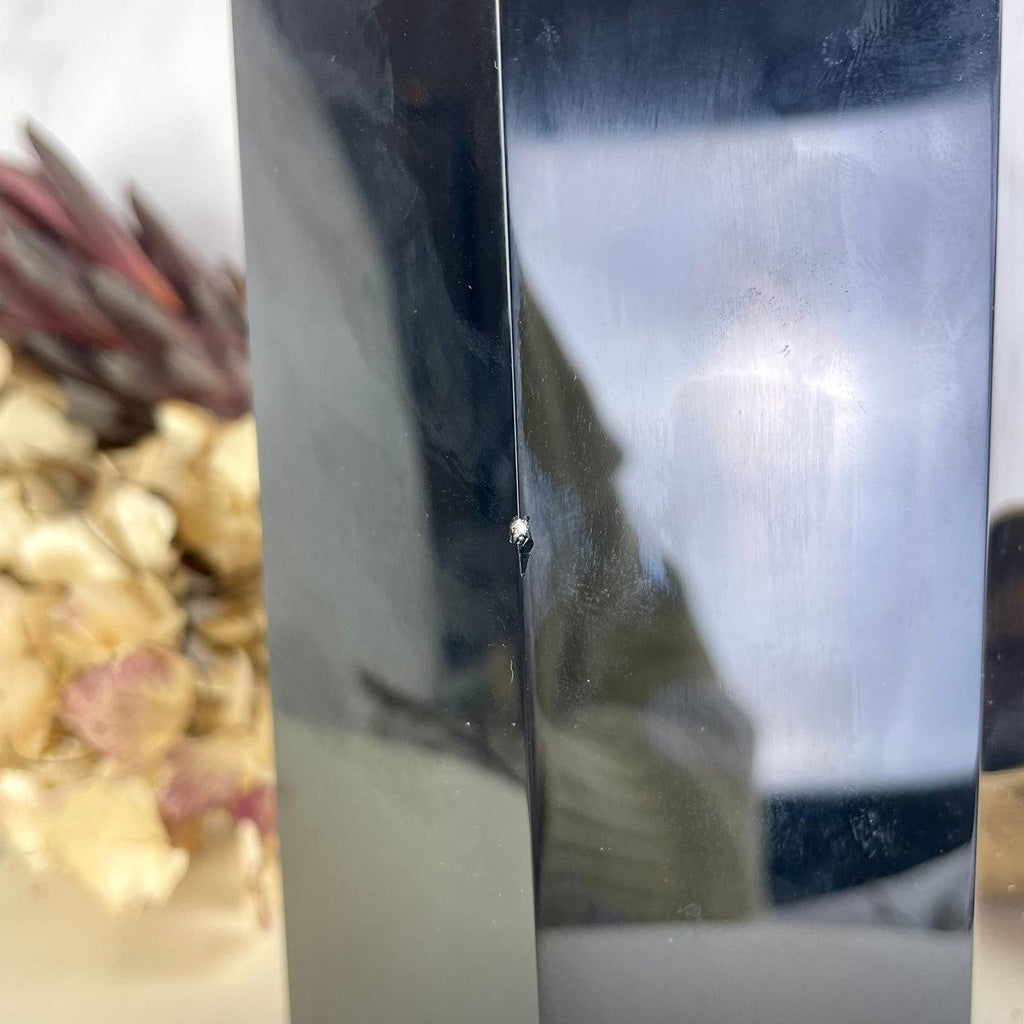 Black Obsidian Crystal Tower