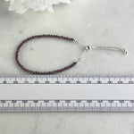 One Size Garnet Bead Bracelet