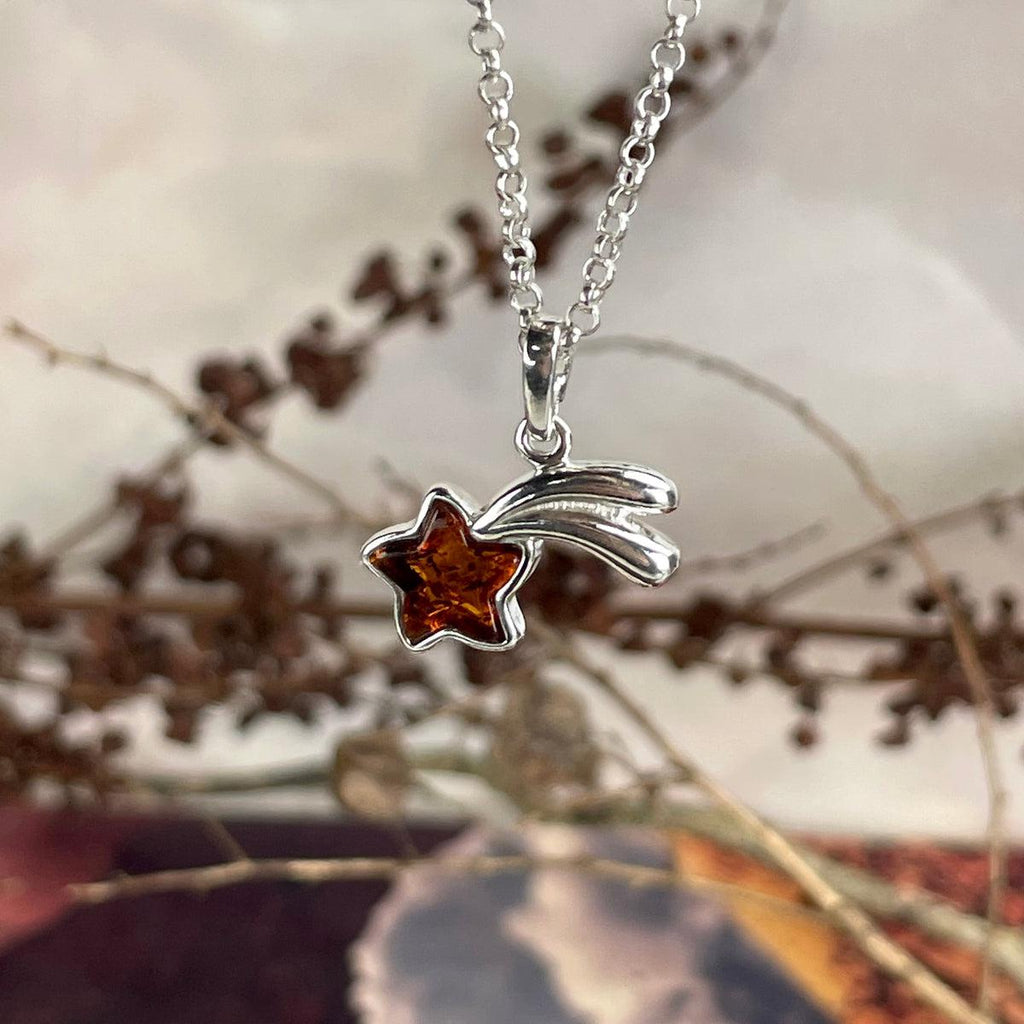 Shooting Star Amber Pendant