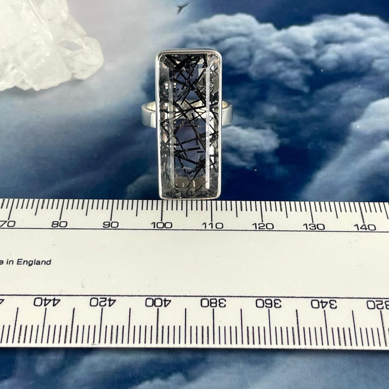 Black And Clear Crystal Ring