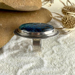 Decorative Silver Chrysocolla Ring