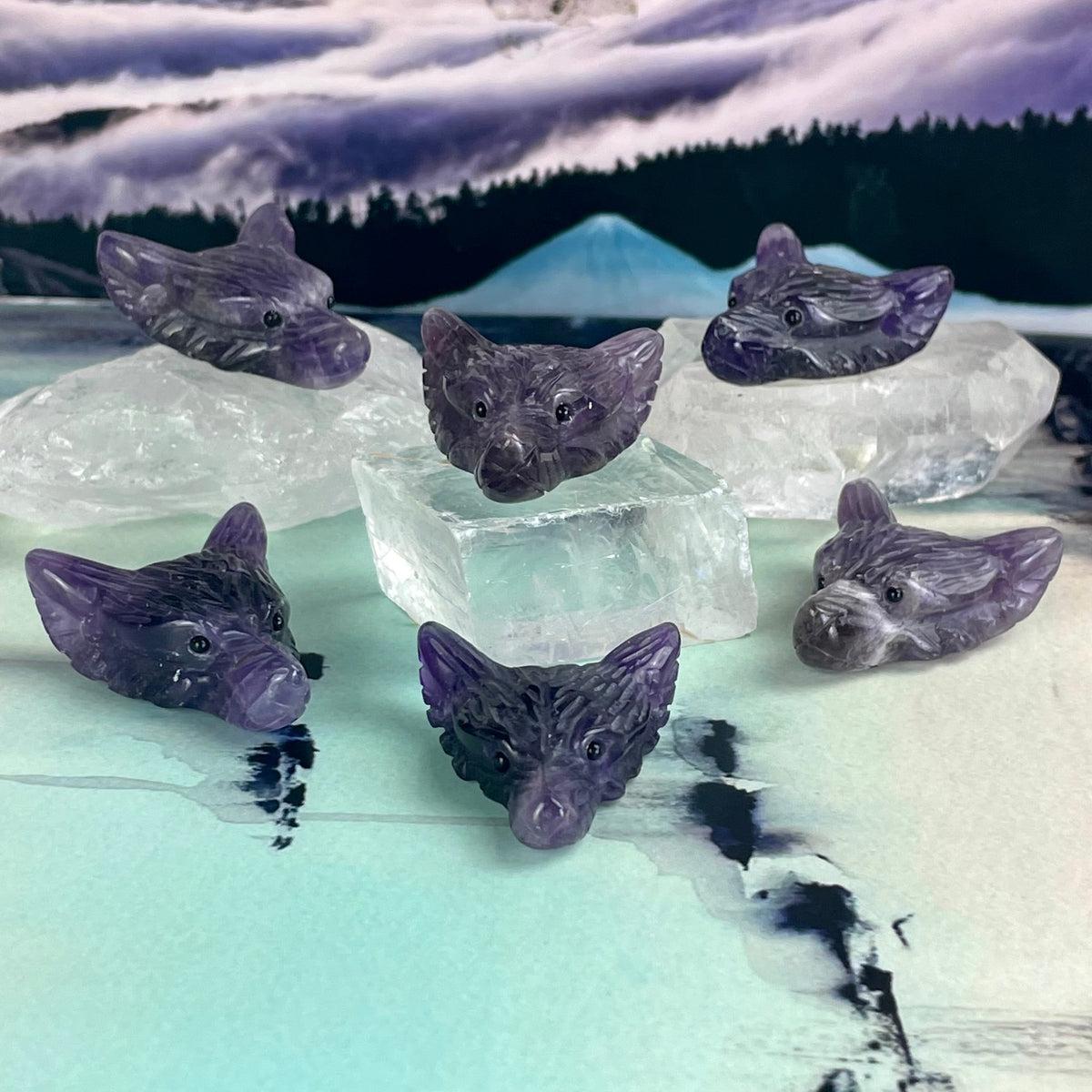 Purple Crystal Carving