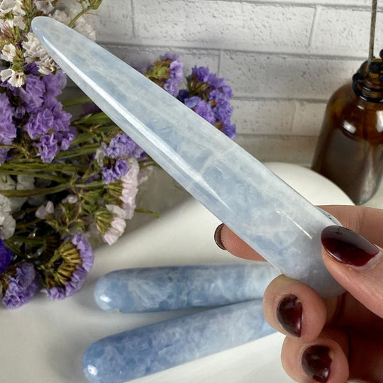 Blue Calcite Massage Wands 12 cm