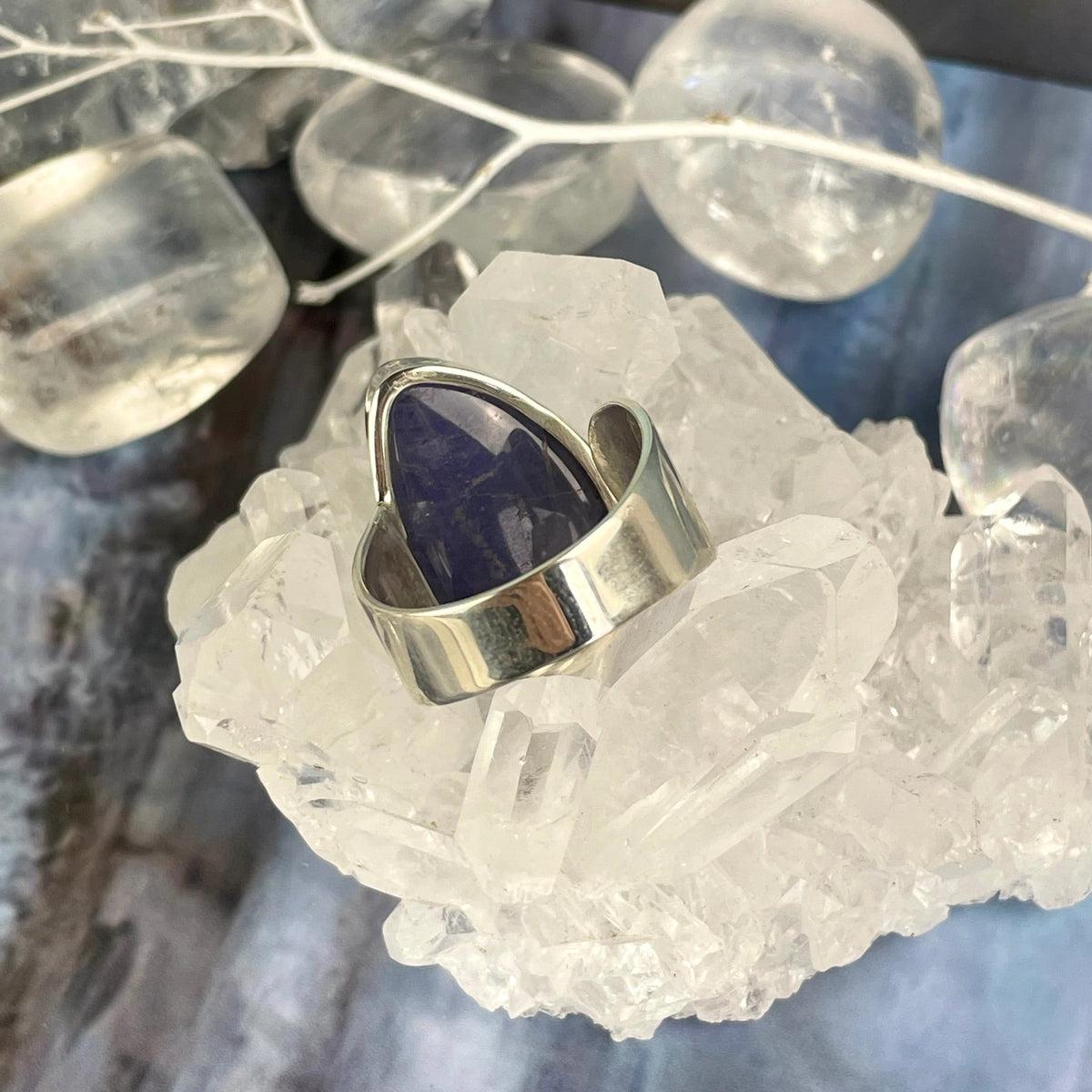 Rare Crystal Silver Ring