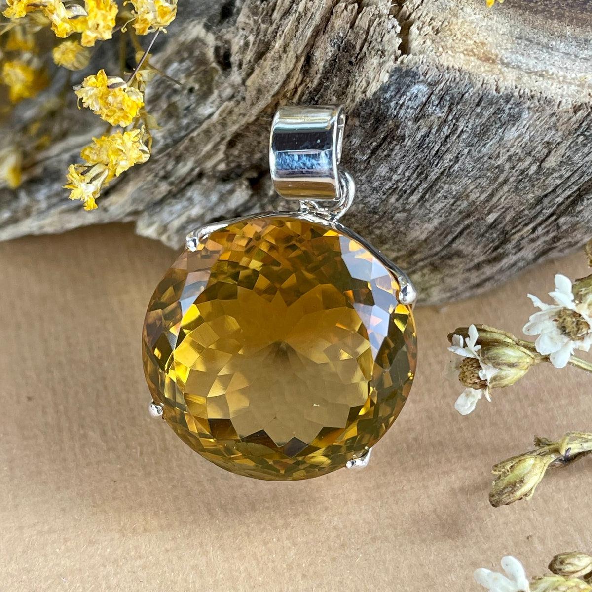 Silver Citrine Pendant