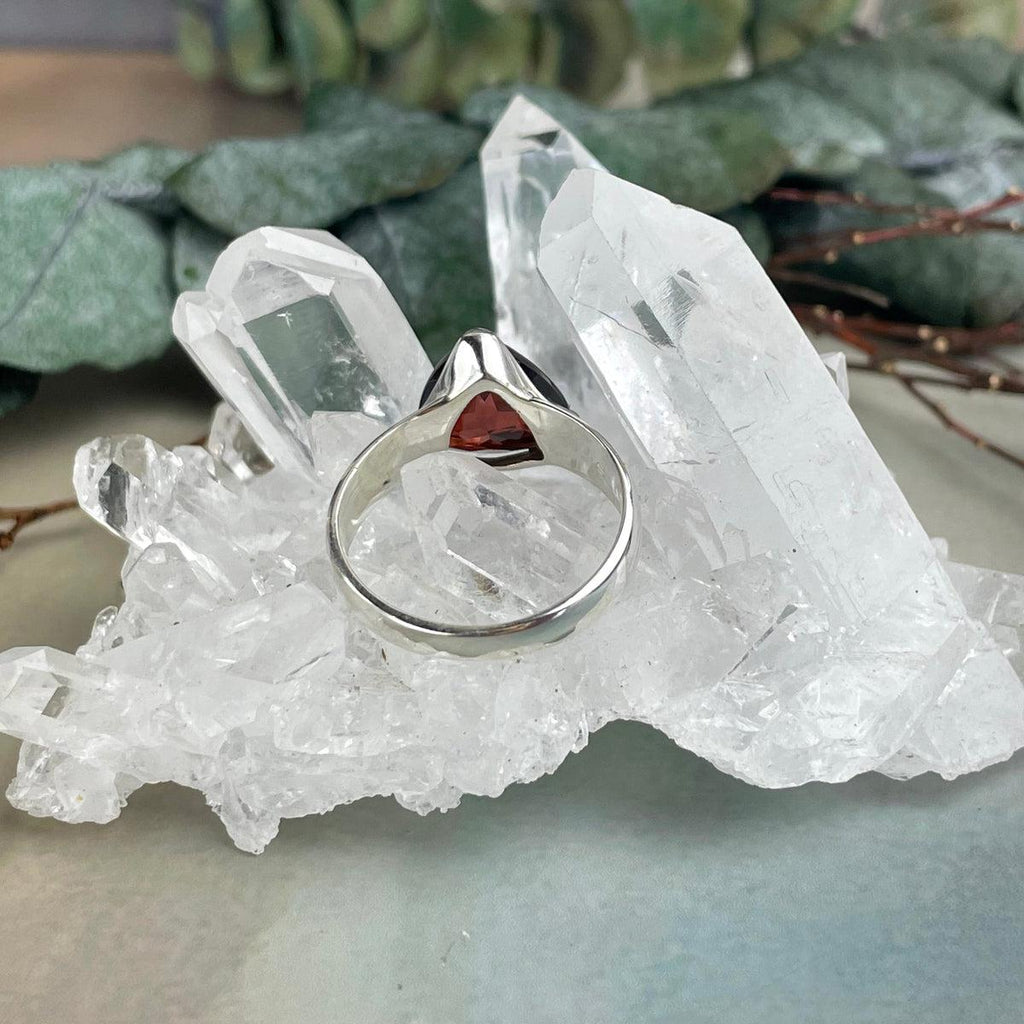 Medium Size Garnet Crystal Ring
