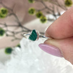 Green Stone Sterling Silver Ring