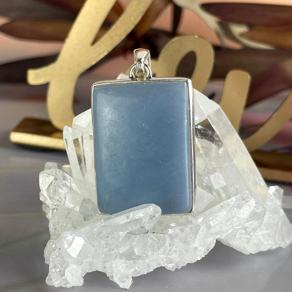 Angelite Sterling Silver Pendant