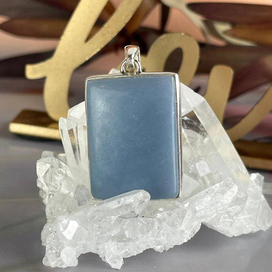 Angelite Rectangle Pendant