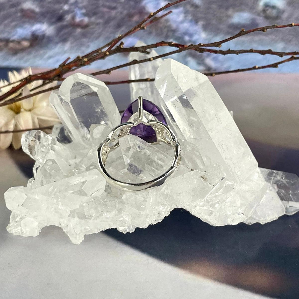 Amethyst Triangle Ring