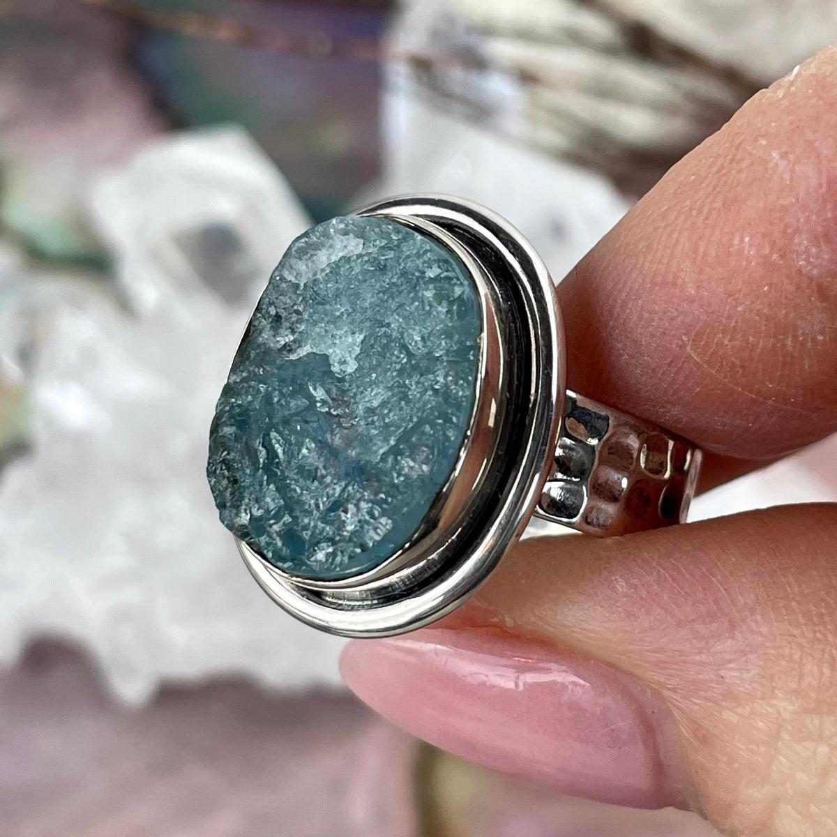 Raw Aquamarine Ring