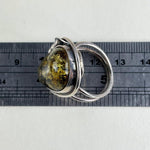 Baltic Green Amber Cocktail Ring