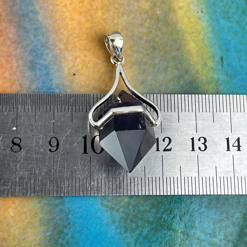 Amethyst Crystal Silver Pendant