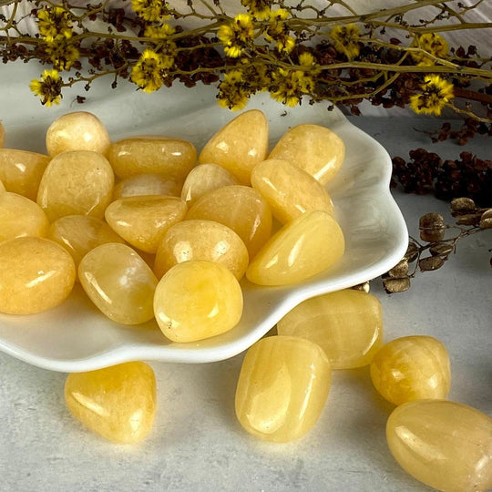 Orange Calcite Tumbled Stones