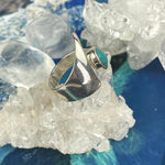 Contemporary Crystal Silver Ring