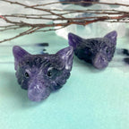 Amethyst Wolf Head Pendant