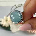 Aquamarine Circle Ring