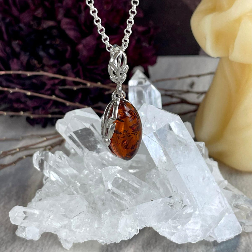 Orange Amber 925 Silver Jewellery