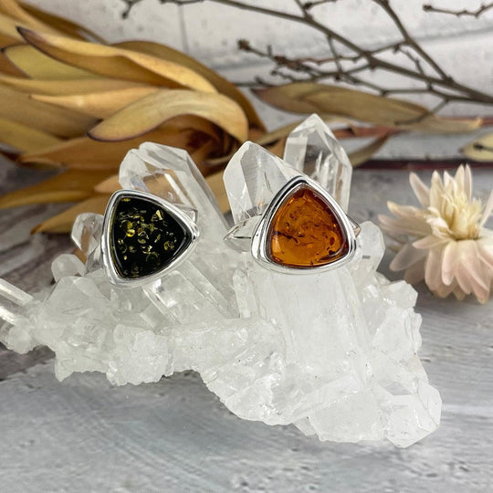 Baltic Amber Triangle Ring