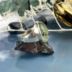 Green Stone With Flecks Ring