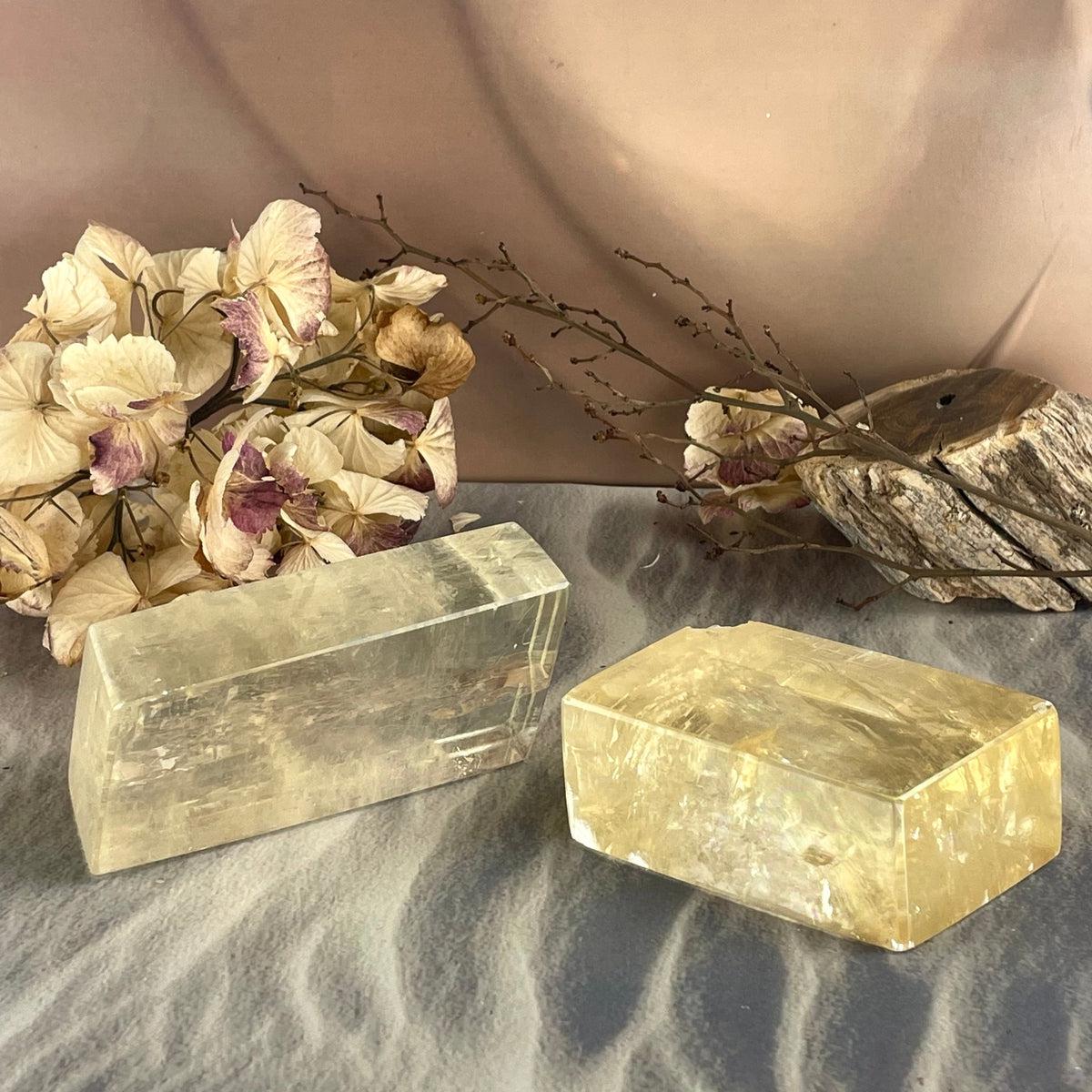 Honey Calcite Block
