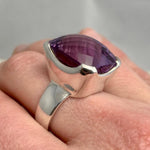 Rectangle Shaped Amethyst Ring