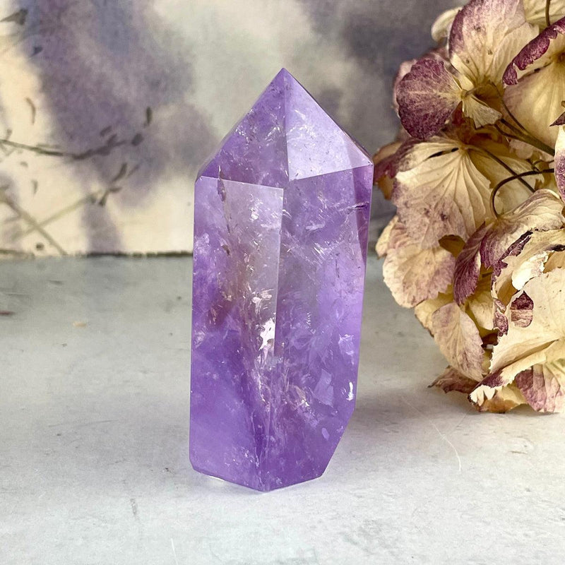 Purple with Yellow Crystal