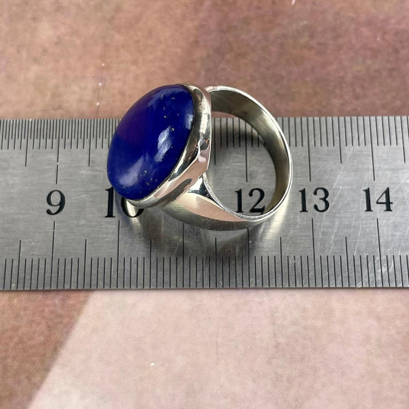 Blue Stone Oval Shaped Ring