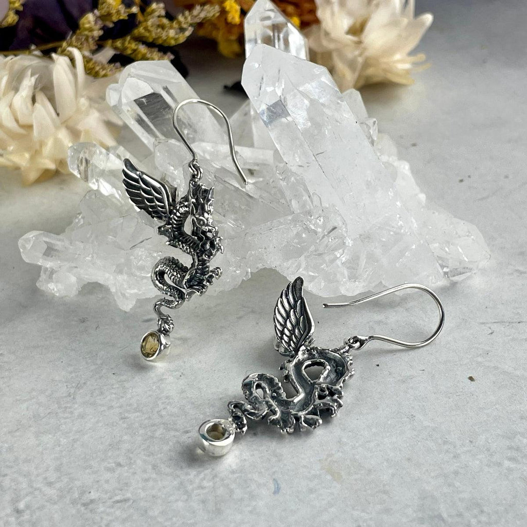 Citrine Serpent Earrings