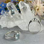 Blue Topaz Oval Cut Ring