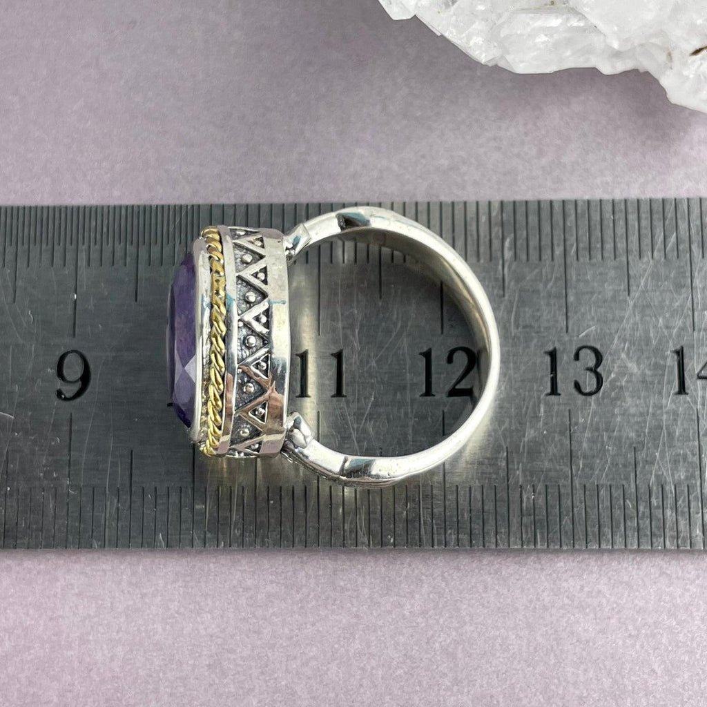 Large Size Amethyst Ring