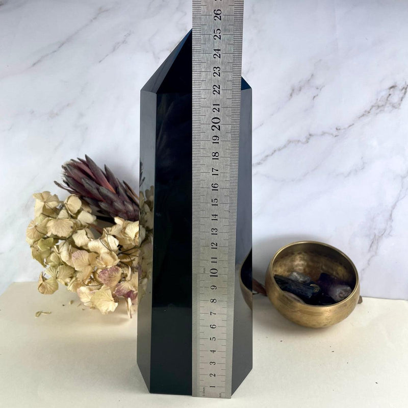 Large Obsidian Crystal Point
