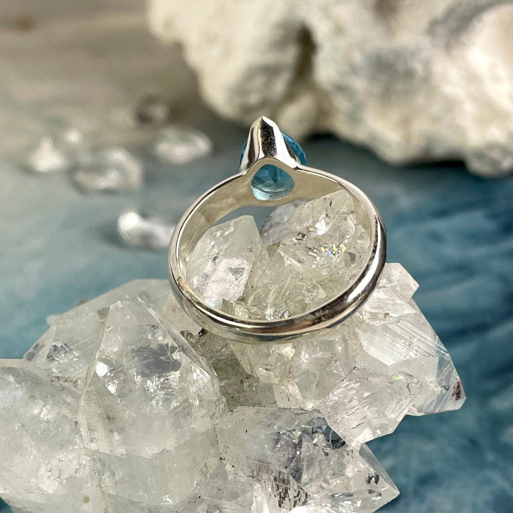 Blue Gemstone Sterling Silver Ring