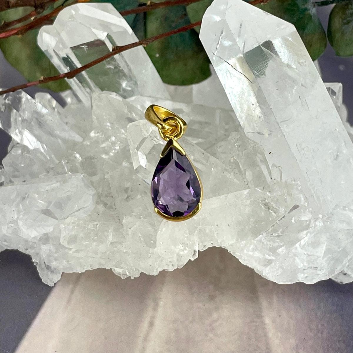 Amethyst Teardrop Pendant