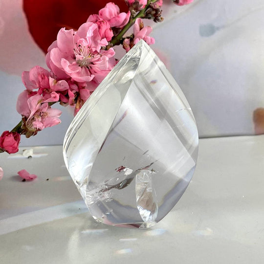 Clear Quartz Crystal Flame 9cm