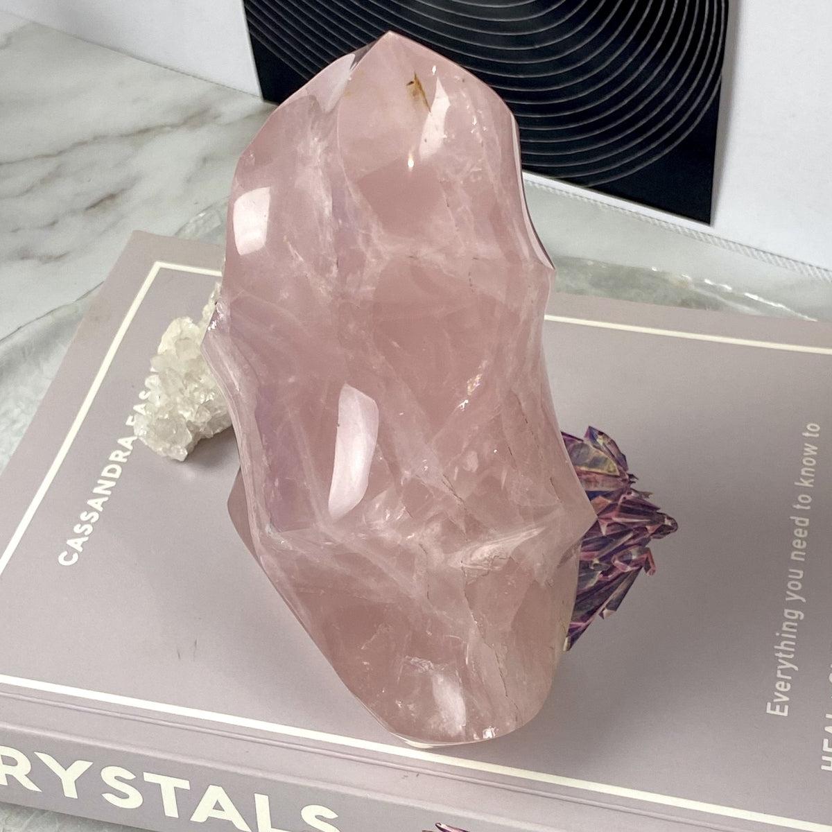 Rose Quartz Crystal Flames 12cm - 19cm