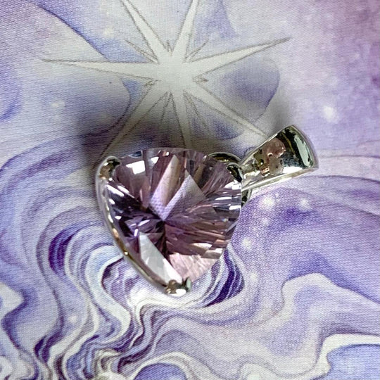 Amethyst Trillion Pendant