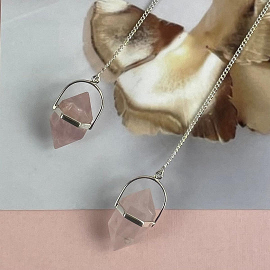 Rose Quartz Double Terminated Point Pendulum