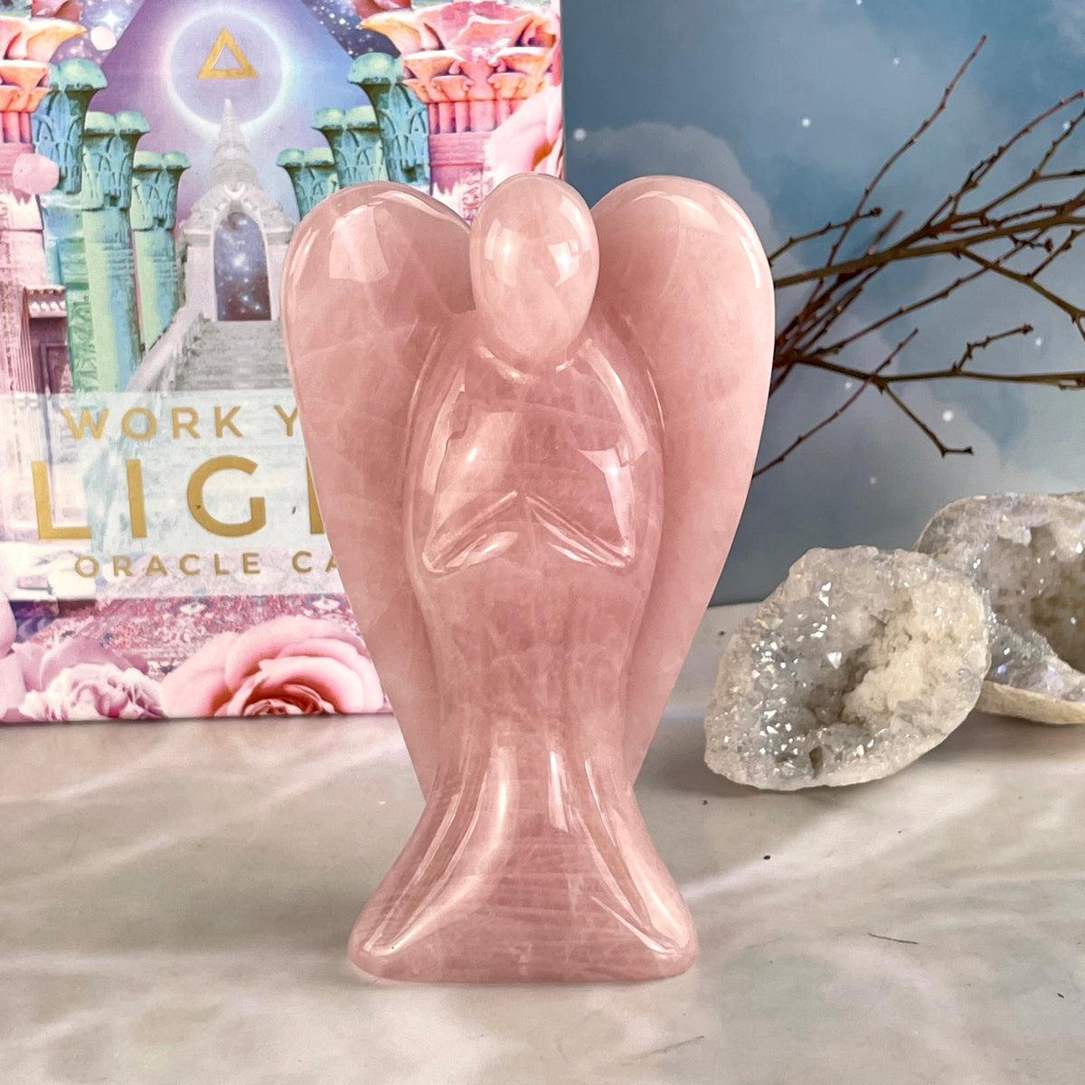 Rose Quartz High Grade Crystal Angel