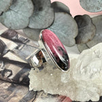 Large Rhodonite Stone Ring