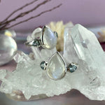 Moonstone And Blue Topaz Ring