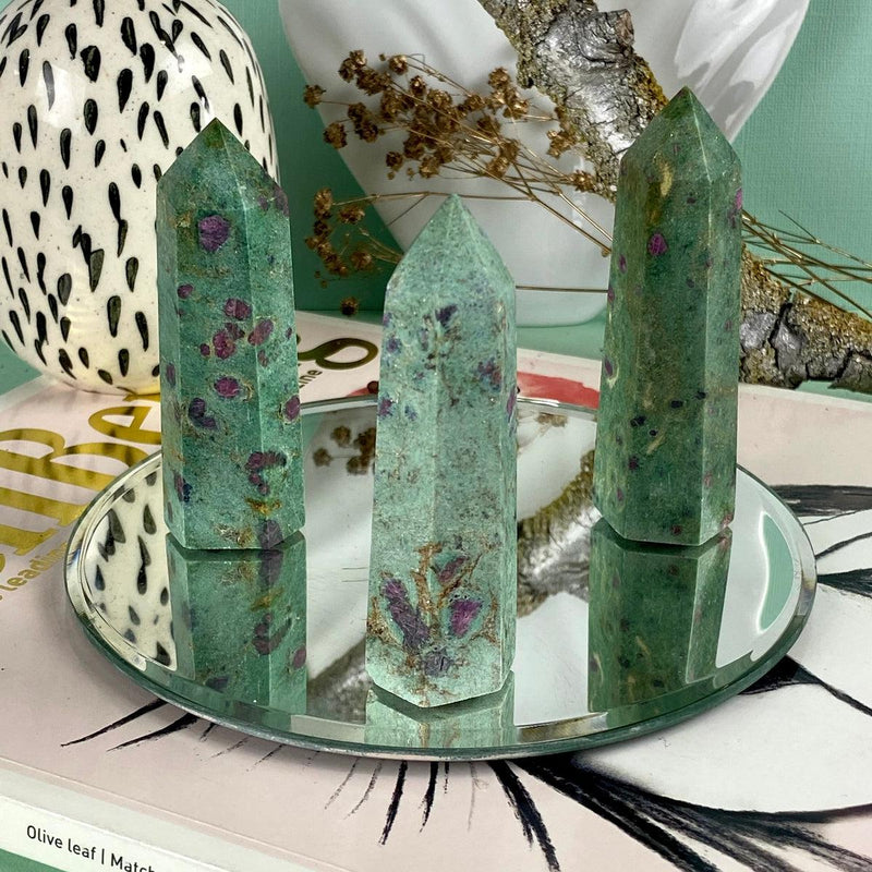 Ruby Fuchsite Crystal Points